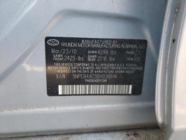 Photo 10 from auction – 2011 HYUNDAI SONATA GLS with VIN 5NPEB4AC5BH038846