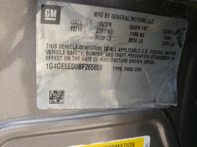 Photo 10 from auction – 2011 BUICK LACROSSE with VIN 1G4GE5ED0BF265859