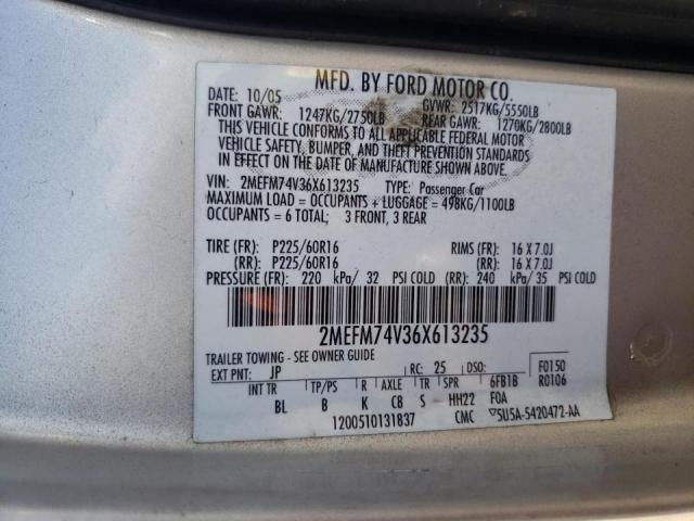 Photo 10 from auction – 2006 MERCURY GRAND MARQ with VIN 2MEFM74V36X613235