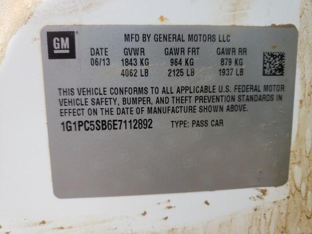 Photo 10 from auction – 2014 CHEVROLET CRUZE LT with VIN 1G1PC5SB6E7112892