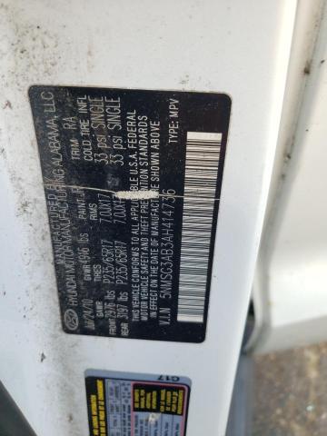 Photo 10 from auction – 2010 HYUNDAI SANTA FE G with VIN 5NMSG3AB3AH414736