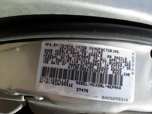 Photo 10 from auction – 2003 TOYOTA AVALON XL with VIN 4T1BF28B43U302733