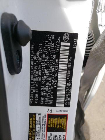 Photo 10 from auction – 2013 TOYOTA CAMRY L with VIN 4T4BF1FK7DR289996