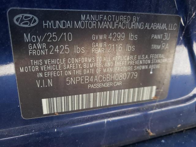 Zdjęcie 10 z aukcji – 2011 HYUNDAI SONATA GLS z VIN 5NPEB4AC6BH080779