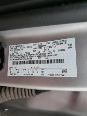 Photo 10 from auction – 2017 FORD F150 SUPER with VIN 1FTFW1EG1HFA98128