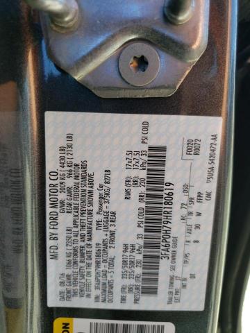 Photo 10 from auction – 2017 FORD FUSION SE with VIN 3FA6P0H79HR180619