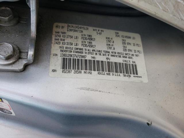Photo 10 from auction – 2007 DODGE NITRO SXT with VIN 1D8GU28K37W729087