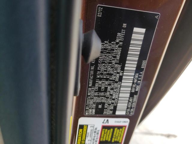 Photo 10 from auction – 2012 TOYOTA VENZA LE with VIN 4T3ZK3BB8CU048833