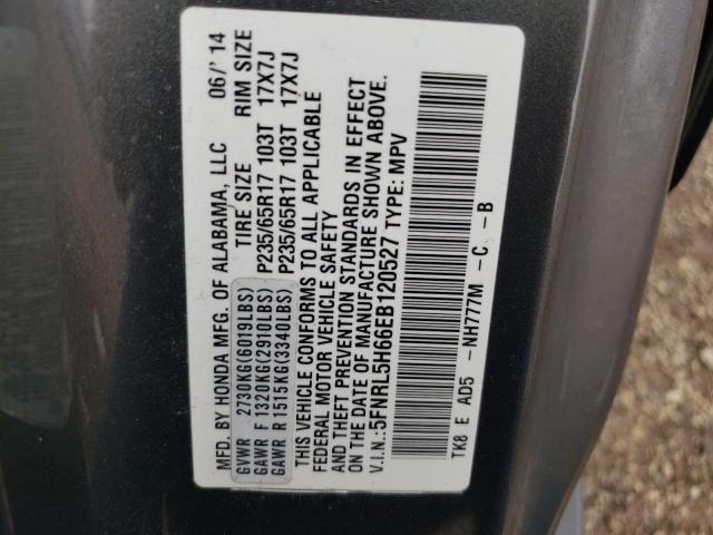 Photo 10 from auction – 2014 HONDA ODYSSEY EX with VIN 5FNRL5H66EB120527