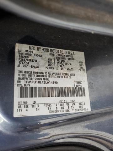 Photo 10 from auction – 2002 FORD EXPEDITION with VIN 1FMPU18L42LA14990