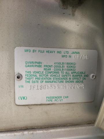 Photo 10 from auction – 2007 SUBARU FORESTER with VIN JF1SG65687H722029