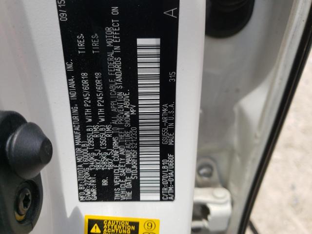 Photo 10 from auction – 2015 TOYOTA HIGHLANDER with VIN 5TDJKRFH5FS212320