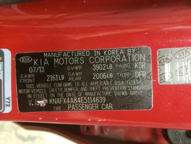 Photo 10 from auction – 2014 KIA FORTE EX with VIN KNAFX4A84E5114639