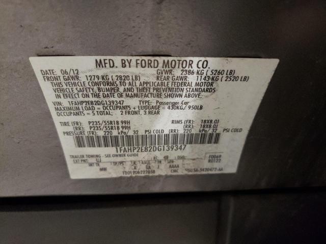 Photo 10 from auction – 2013 FORD TAURUS SEL with VIN 1FAHP2E82DG139347