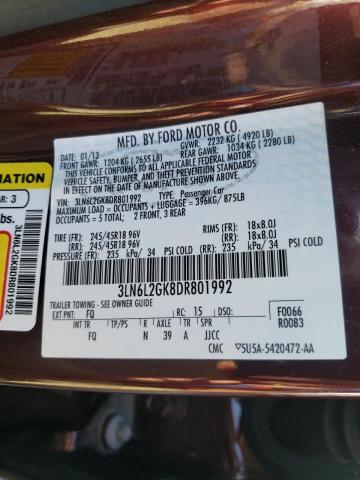 Photo 10 from auction – 2013 LINCOLN MKZ with VIN 3LN6L2GK8DR801992