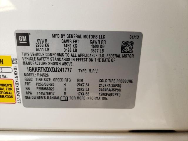 Photo 10 from auction – 2013 GMC ACADIA DEN with VIN 1GKKRTKDXDJ241777
