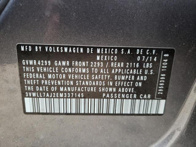 Photo 10 from auction – 2014 VOLKSWAGEN JETTA TDI with VIN 3VWLL7AJ2EM337145