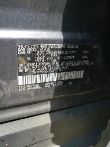 Photo 10 from auction – 2019 TOYOTA RAV4 XLE with VIN 2T3W1RFV2KW040948