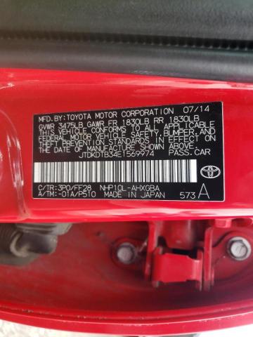 Photo 10 from auction – 2014 TOYOTA PRIUS C with VIN JTDKDTB34E1569974