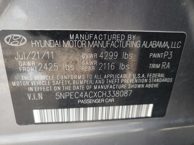 Photo 10 from auction – 2012 HYUNDAI SONATA SE with VIN 5NPEC4ACXCH338087
