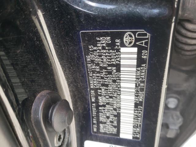 Photo 10 from auction – 2015 TOYOTA COROLLA L with VIN 2T1BURHE4FC459130