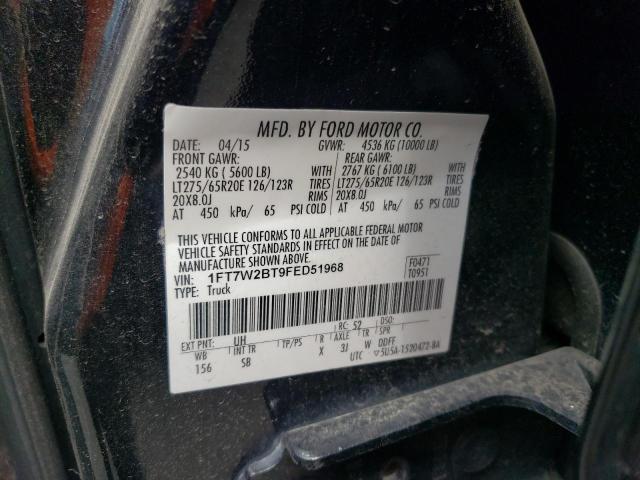 Photo 10 from auction – 2015 FORD F250 SUPER with VIN 1FT7W2BT9FED51968