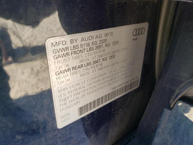 Photo 10 from auction – 2019 AUDI Q3 PREMIUM with VIN WA1AECF36K1075799