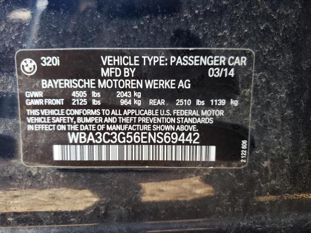 Photo 10 from auction – 2014 BMW 320 I XDRI with VIN WBA3C3G56ENS69442