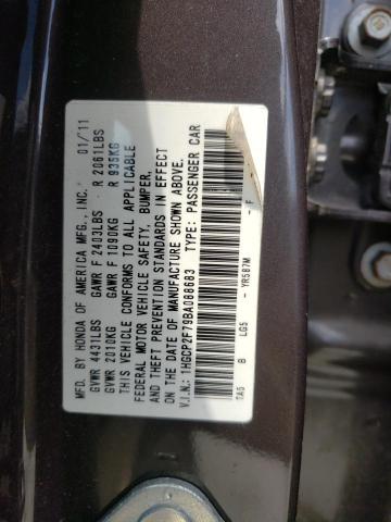 Photo 10 from auction – 2011 HONDA ACCORD EX with VIN 1HGCP2F79BA088683