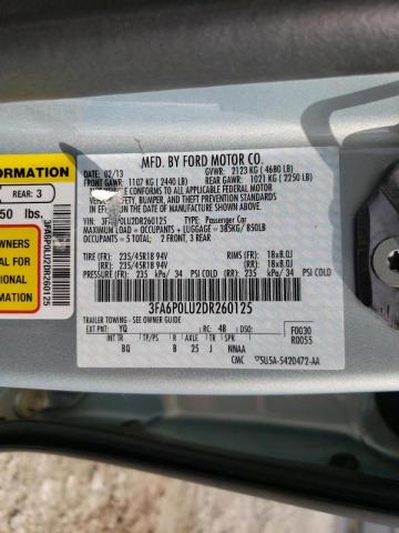 Photo 10 from auction – 2013 FORD FUSION SE with VIN 3FA6P0LU2DR260125