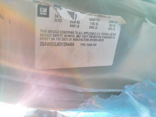 Photo 10 from auction – 2003 BUICK CENTURY CU with VIN 2G4WS52J631264464