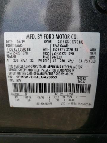 Photo 10 from auction – 2020 FORD EXPLORER X with VIN 1FMSK7DH4LGA26653
