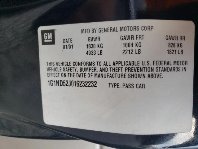 Photo 10 from auction – 2001 CHEVROLET MALIBU with VIN 1G1ND52J016232232