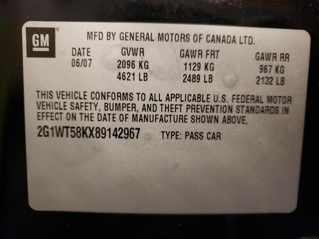 Photo 10 from auction – 2008 CHEVROLET IMPALA LT with VIN 2G1WT58KX89142967