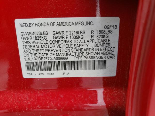 Photo 10 from auction – 2018 ACURA ILX PREMIU with VIN 19UDE2F70JA009989