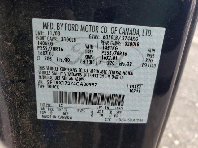 Photo 10 from auction – 2004 FORD F-150 HERI with VIN 2FTRX17274CA30997