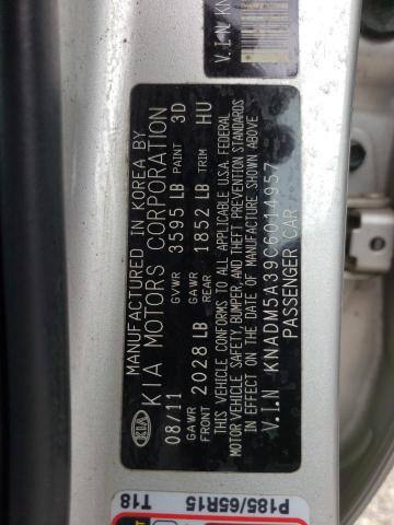 Zdjęcie 10 z aukcji – 2012 KIA RIO LX z VIN KNADM5A39C6014957