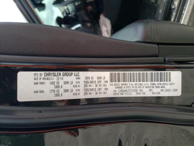 Photo 10 from auction – 2015 DODGE DURANGO SX with VIN 1C4RDHAG1FC714720