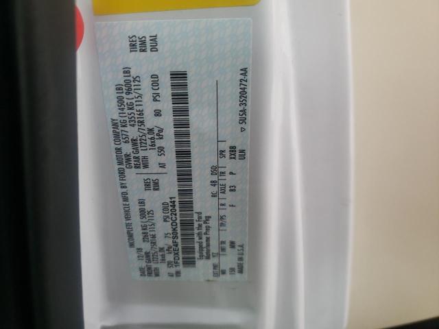 Photo 10 from auction – 2019 FORD ECONOLINE with VIN 1FDXE4FS0KDC20441