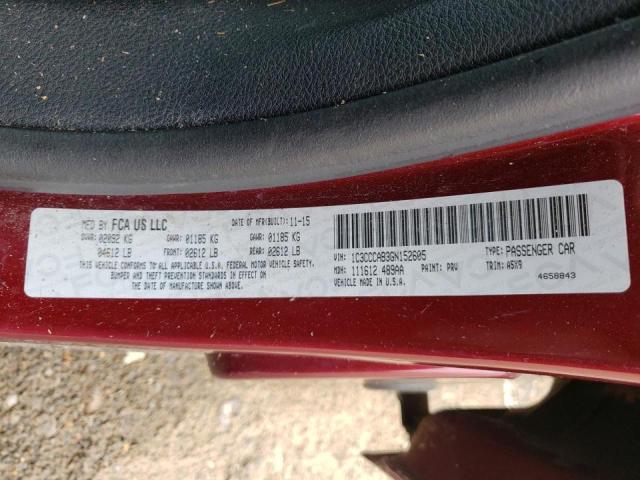 Photo 10 from auction – 2016 CHRYSLER 200 LIMITE with VIN 1C3CCCAB3GN152605