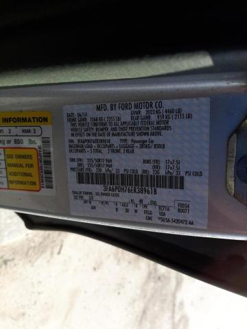Photo 10 from auction – 2014 FORD FUSION SE with VIN 3FA6P0H76ER389618
