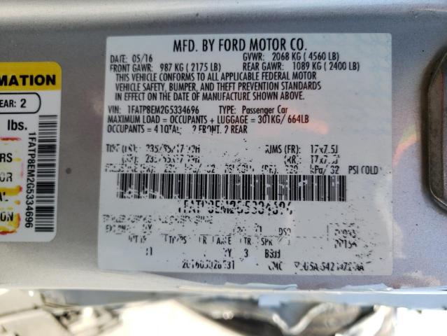 Photo 10 from auction – 2016 FORD MUSTANG with VIN 1FATP8EM2G5334696