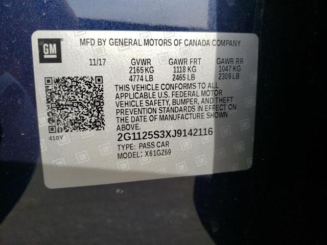 Photo 10 from auction – 2018 CHEVROLET IMPALA PRE with VIN 2G1125S3XJ9142116