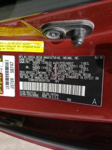 Photo 10 from auction – 2011 TOYOTA SIENNA LE with VIN 5TDKK3DC5BS091789