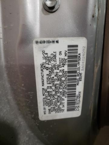 Photo 10 from auction – 2001 TOYOTA SIENNA CE with VIN 4T3ZF19C91U342939