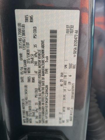 Photo 10 from auction – 2016 FORD F-150 with VIN 1FTEW1EF9GFC25628