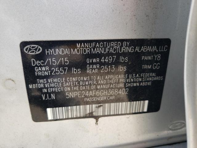 Photo 10 from auction – 2016 HYUNDAI SONATA SE with VIN 5NPE24AF6GH368402