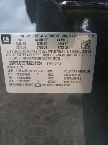 Photo 10 from auction – 2012 GMC TERRAIN SL with VIN 2GKFLUE57C6281324