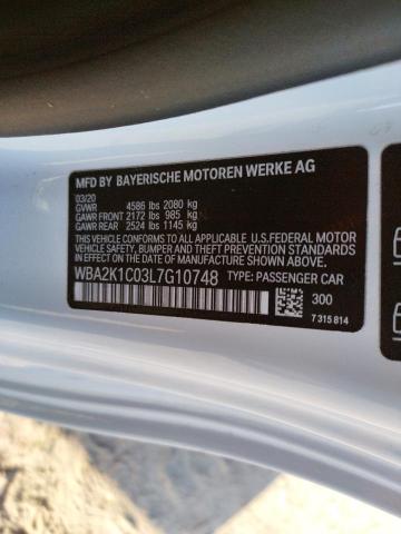 Photo 10 from auction – 2020 BMW 230XI with VIN WBA2K1C03L7G10748