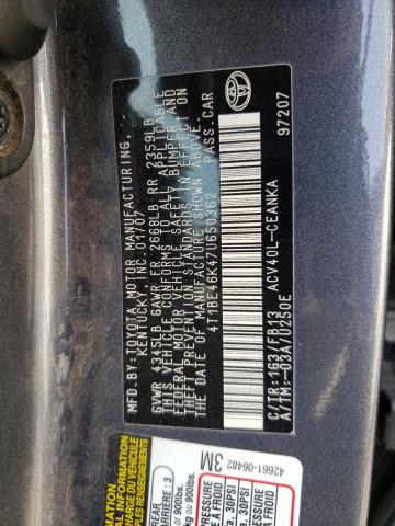 Photo 10 from auction – 2007 TOYOTA CAMRY CE with VIN 4T1BE46K47U650362